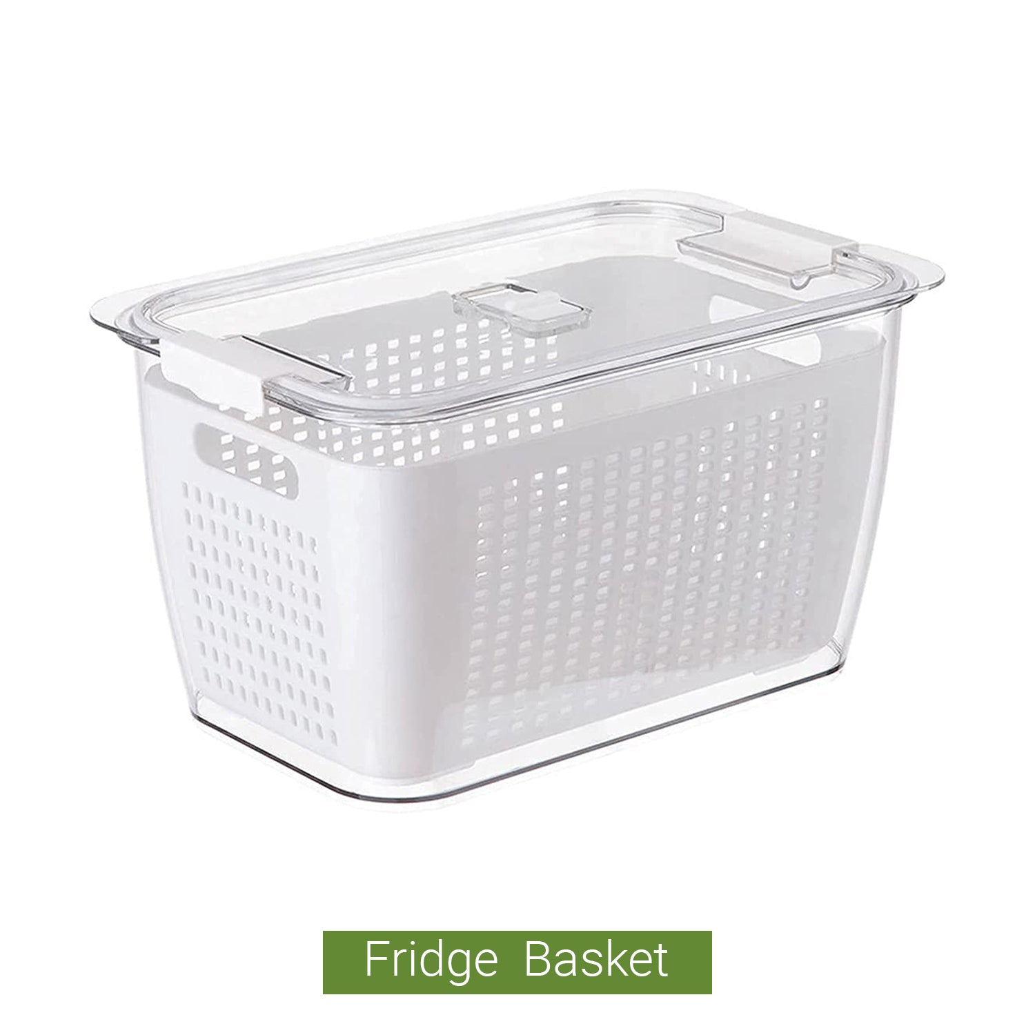 Cheap Refrigerator Storage Fridge Organizer Fresh Vegetable Fruit Boxes  Drain Basket Storage Containers Pantry Kitchen Organizer(  Round/Square/Rectangle)