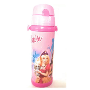 Vacuum Insulated Travel Barbie Water Bottle with Straw 650 ml Bottle  (Pack of 1, Pink, Steel)