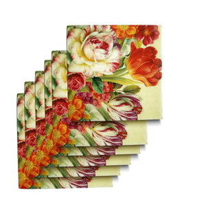 Beautiful Designer Printed Coasters Set of 6 PCS (MDF Wooden, 9.5x9.5 cm, Square)