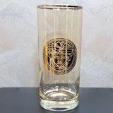 Gold Plated Amber Black Long Glasses Capacity: 370 ML, for Home and Kitchen - Ideal Gift for Housewarming
