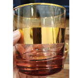 Hand Crafted Gold Plated Whiskey Glasses, Capacity: 360 ML for Home and Kitchen - Ideal Gift for Housewarming
