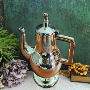 Traditional Model Arabic  Silver Tone Tea Cosy & Tea Pot