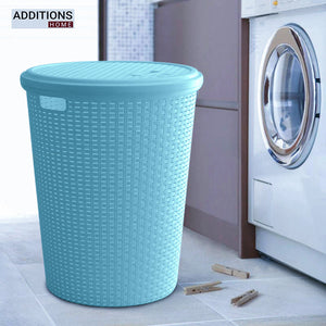Laundry Basket with Lid/Bathroom Basket for Clothes/Multipurpose Big Size Basket for Home | 60 Lt.