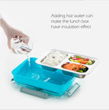 Stainless Steel Insulated Lunch Box with 3 Compartments 1.2 ltrs, 6540