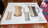 Hand Crafted Gold Plated Jug 1750 ml, With Long Glasses 370 ML, for Home and Kitchen  Set of 7.
