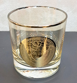 Hand Crafted Gold Decorated Whiskey Glasses, Capacity:360 ML for Home and Kitchen - Ideal Gift for Housewarming