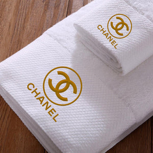 Embroidered Highly Absorbent Luxury Bath Towel Set Of 3