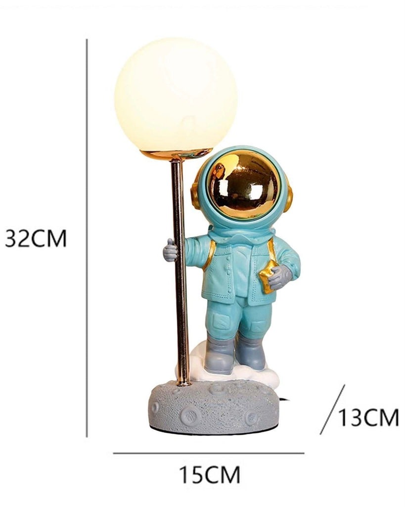 Astronaut Table USB Lamp/Spaceman Bedroom Bedside Light (Blue)