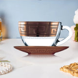 Elegant Copper Cup and Plate Set of 6. ( Limited Edition )