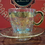 Elegant Gold Cup and Plate Set of 6 (limited edition)