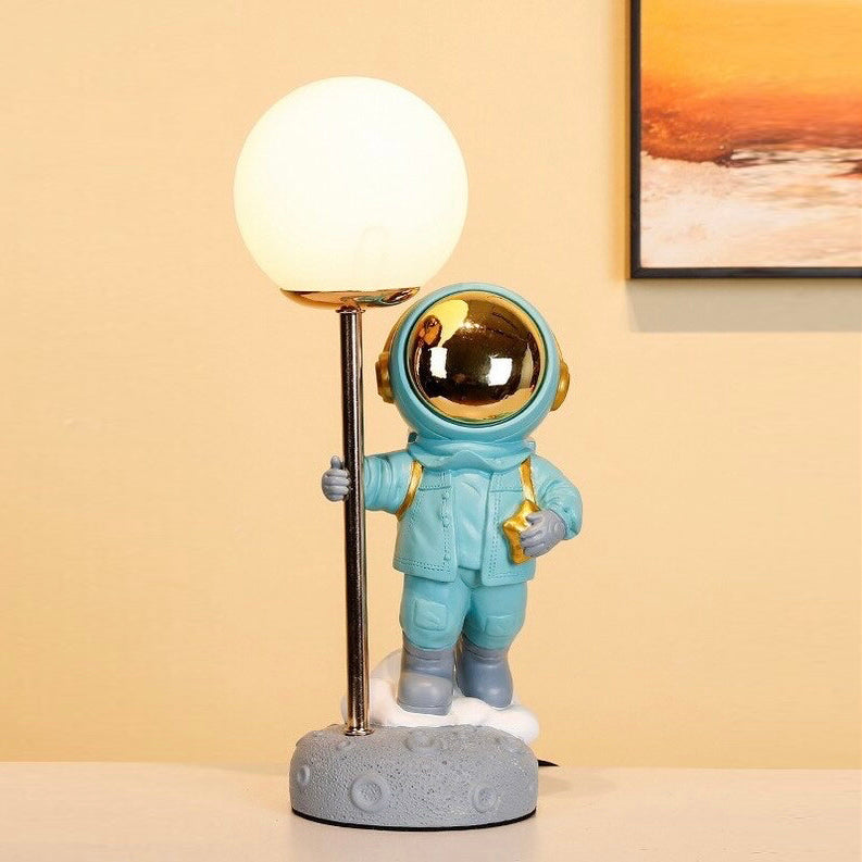 Astronaut Table USB Lamp/Spaceman Bedroom Bedside Light (Blue)