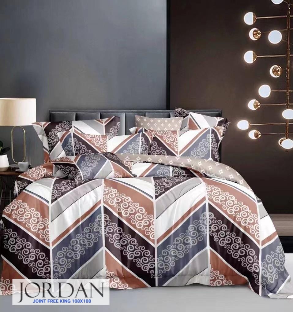 100% Comfortable 300 TC King Size Double Bedsheet Digital Print - 275 X 275 CM with 2 Pillow Covers - 3 Pcs Set