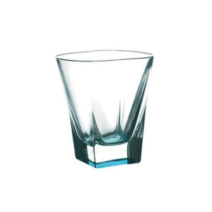 RCR (Made in Italy) Fusion Crystal Colored short Glasses (Blue), 270 ml, Set of 6