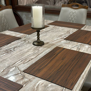 Wooden Table Mats For Dining Kitchen Restaurant Table, Foldable, Set of 6,  12x18 Inch
