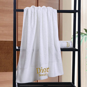 Embroidered Highly Absorbent Luxury Bath Towel Set Of 3