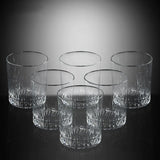 RCR (Made in Italy) Fire  Crystal Short Whisky Water Tumblers Glasses, 340 ml, Set of 8